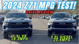 2024 Silverado 1500 Z71 Trailboss LT 3.0l Duramax diesel vs 5.3l v8 MPG loop and drive impressions