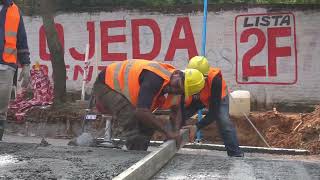 Primera carga de hormigón marca nueva etapa en la avenida Avelino Martínez
