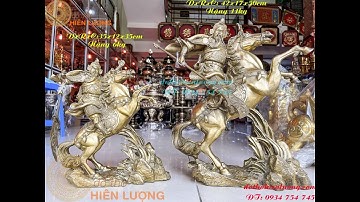 Tượng quan công cưỡi ngựa hí cỡ to và đại