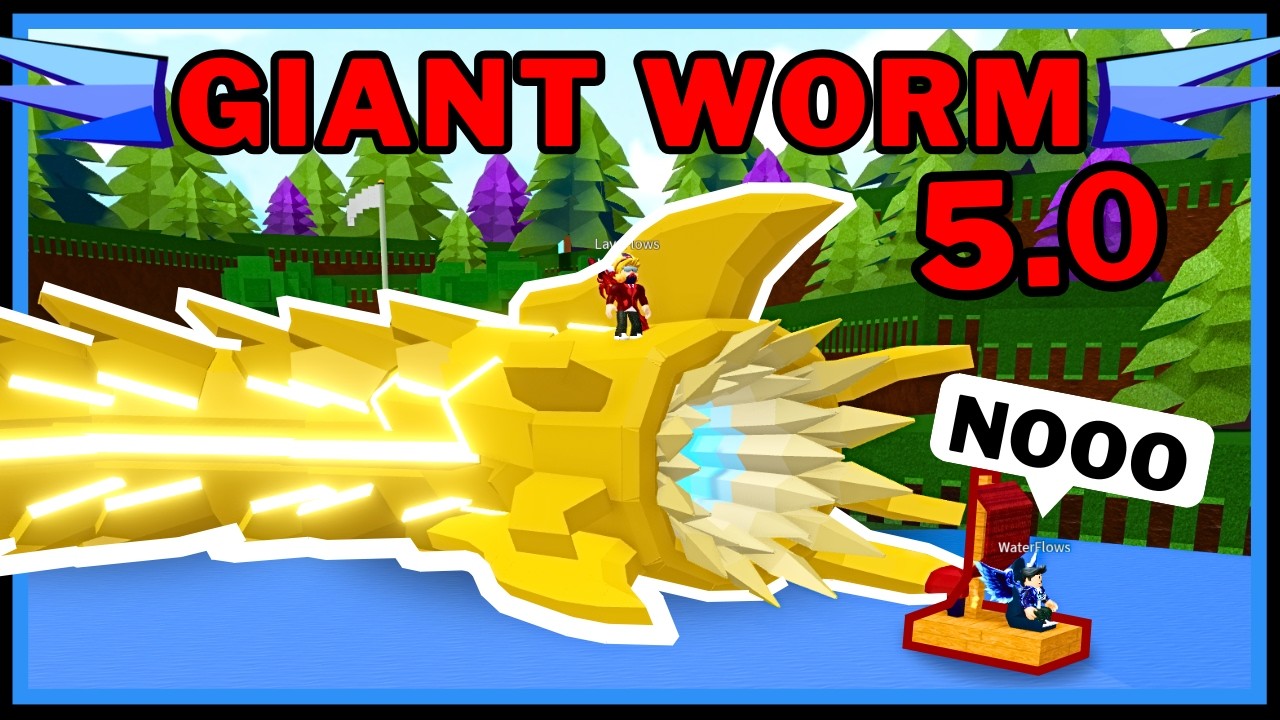 Destructive GIANT WORM 5.0 Funny Moments in Roblox Build a Boat for Treasure