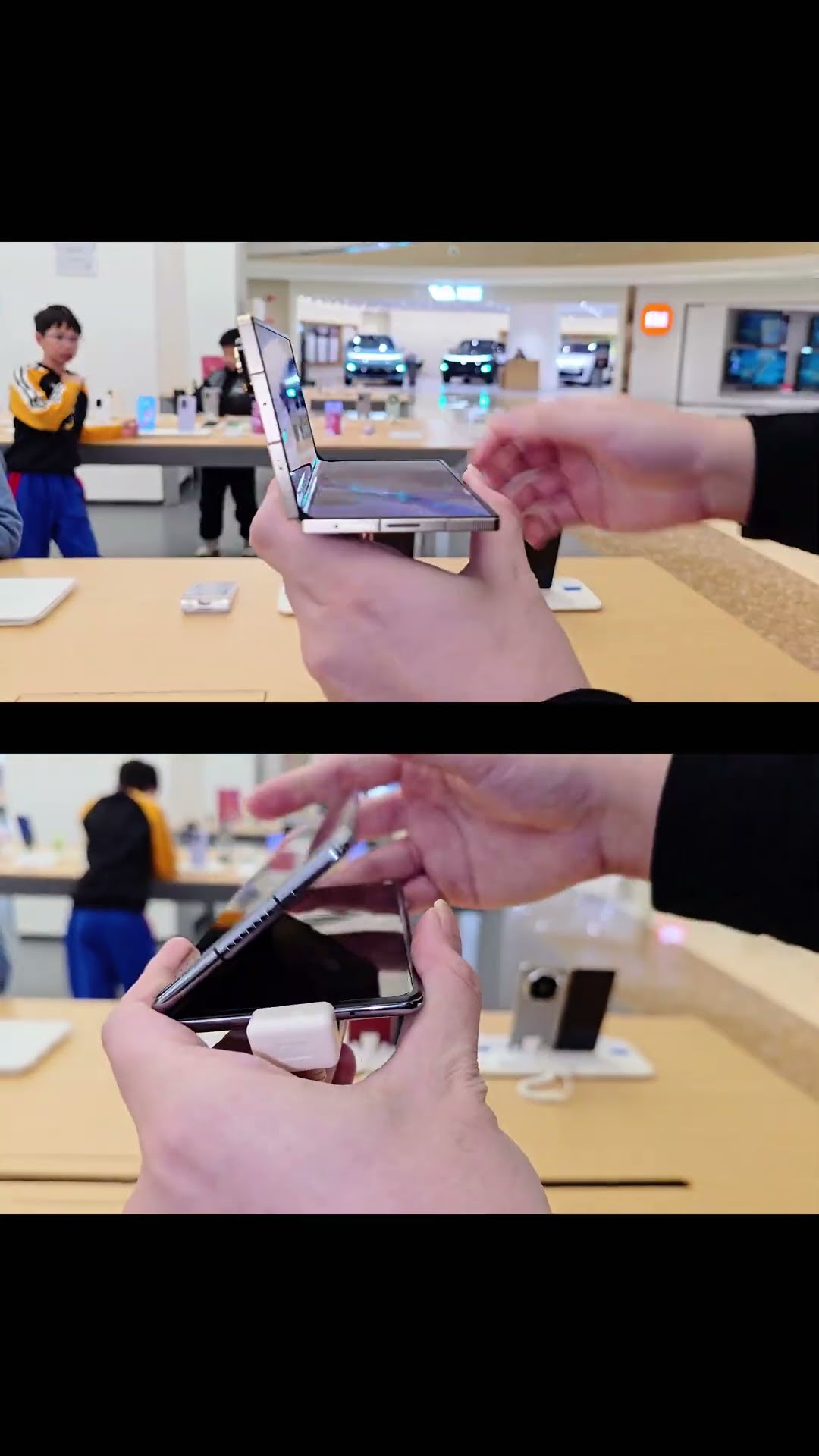 w25 vs Friend MateX5 hinge test comparison #Samsung #Huawei