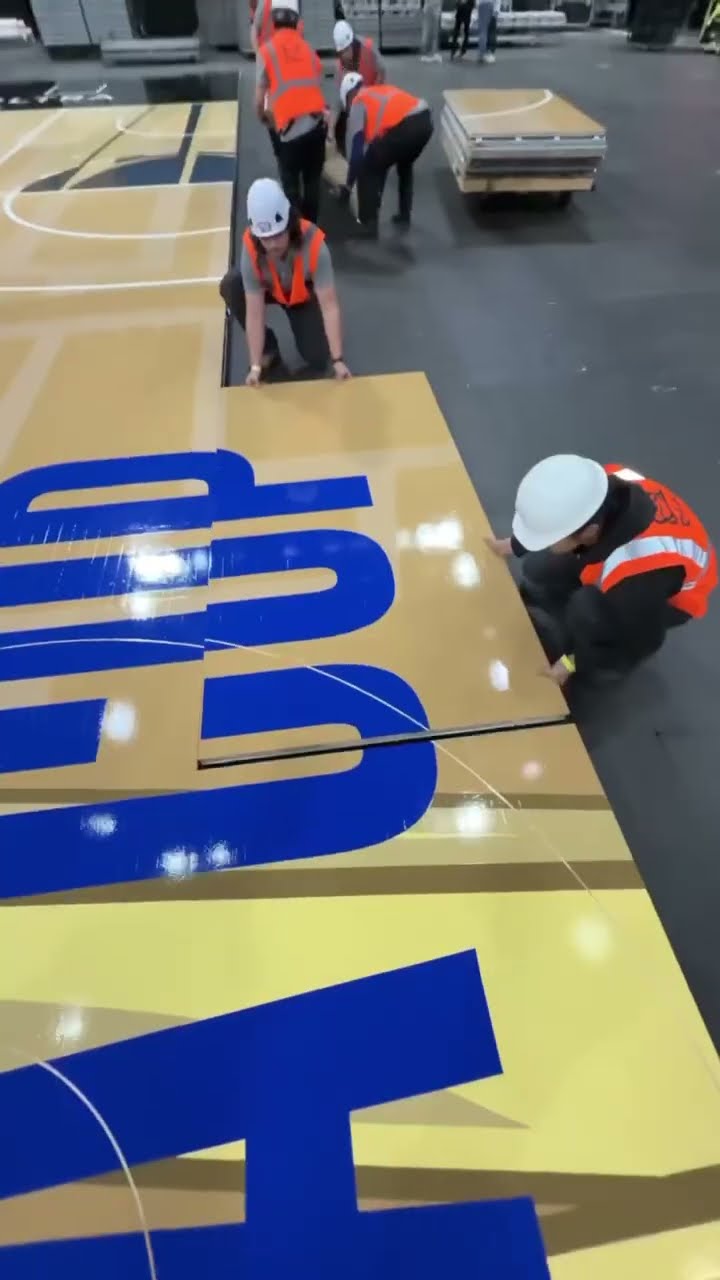 Sound ? The court is ready for #EmiratesNBACup action in Las Vegas! | #Shorts