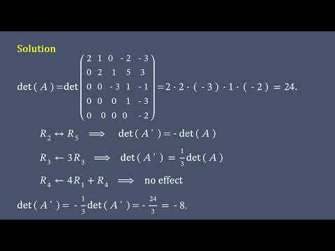Determinant, its Properties