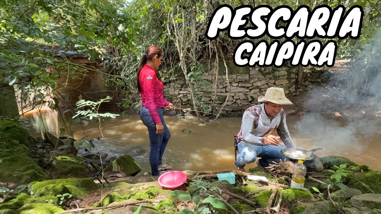 PESCARIA CAIPIRA NESSE LOCAL NOVO COM MUITOS PEIXES!