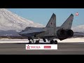Interception of mock violator of the Russian borders by MiG-31