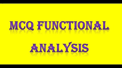 pgtrb 2021 MCQ functional analysis