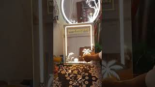 😘touch sensor light mirror #kalakar karigar#glass mirror#trending#viral#new video