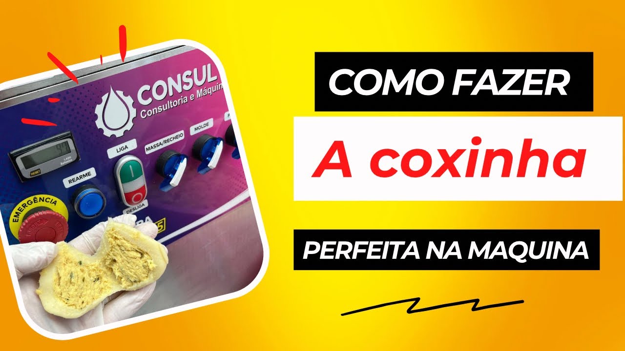 Como fazer Coxinhas na máquina de salgados| vários tamanhos