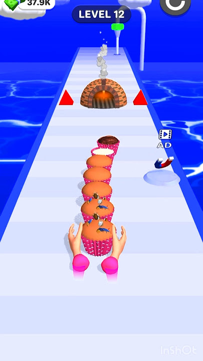 Donut 🍩 Stack Run Gameplay #shorts #games #스키비디 #youtube #gameplay  #funny #skibiditoilet