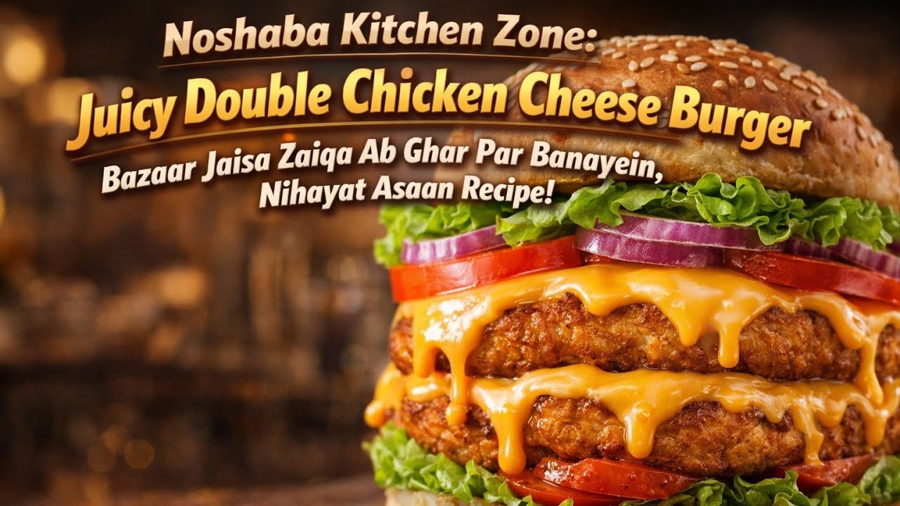 Homemade Chicken Burger Patty Recipe Double Chicken Cheese Patty