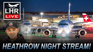 ✈️  LIVE: NIGHT PLANE SPOTTING | HEATHROW AIRPORT!