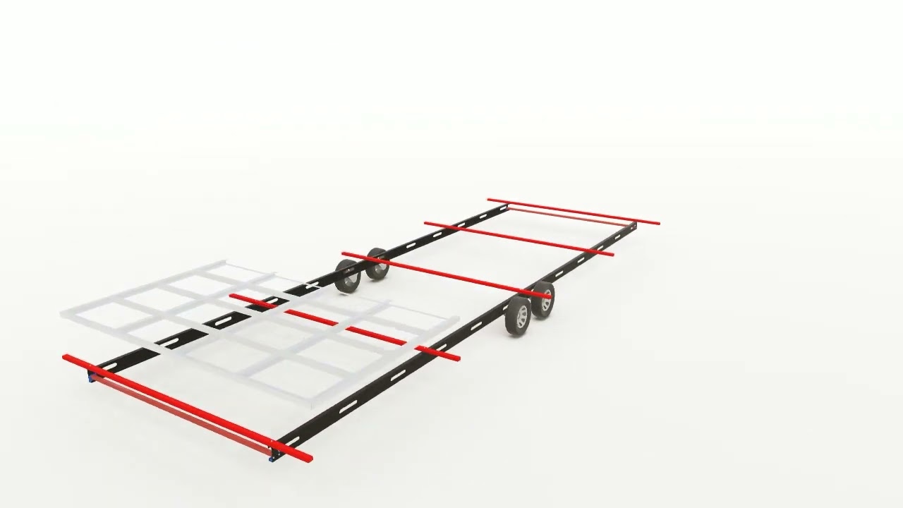 Modulaire onderstel, chassis chalet, recreatiewoning, tiny house ...