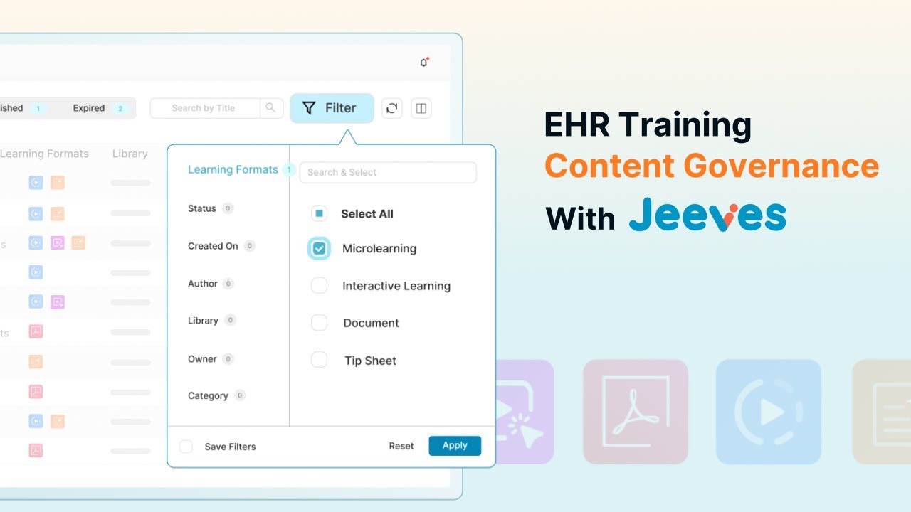 EHR Training Content Governance With Jeeves