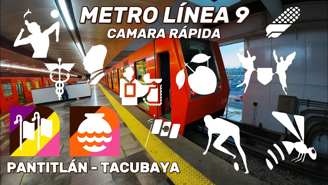 Recorriendo Metro linea 9 | Pantitlán - Tacubaya (Cámara rápida)