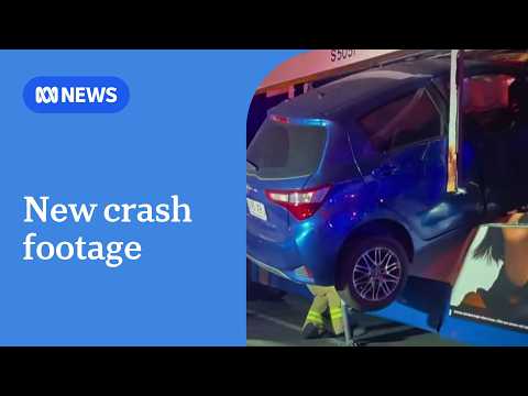 New vision shows moment airborne car hit Brisbane bus | ABC NEWS