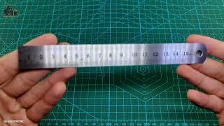 Mr15cf3b  Stainless Steel Metal Ruler 15cm Double Sided Straight Measurement