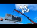 Air Conditioning Unit Placed on Roof | Crane Lifting