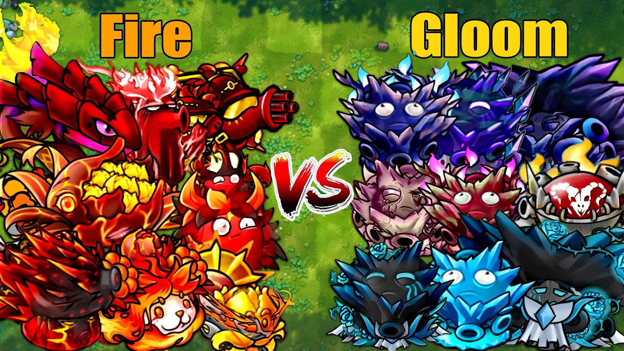 PVZ 1 Fusion 3.4 Challenge!! Team Fire VS Team Gloom VS 300 Zombie Random - Who Will Win?