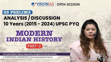 GS Prelims | 10 Year PYQ (2015 - 2024) | Modern Indian History | Part - 2