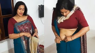 How To Wear Shivani Chiffon Silk Saree Drapping