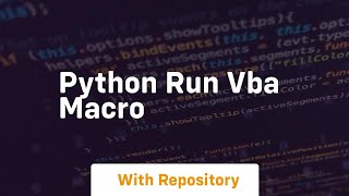 python run vba macro