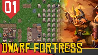 Criando um FORTE nas PROFUNDEZAS da TERRA - Dwarf Fortress Nub #01 [Gameplay PT-BR]