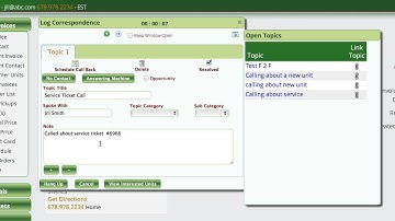 How to Log a Call from an Open Service Ticket