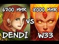 Dendi 6700MMR Plays Windrunner vs w33 8000MMR  Plays Lina - Ranked Match Dota 2 Gameplay