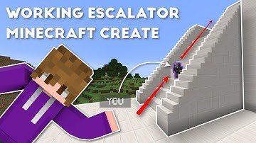 How to build a working escalator in the Minecraft Create Mod (Tutorial/Showcase)