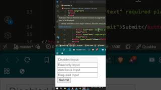 4 Most Important HTML Input Attributes 🔥 | disabled, readonly, autofocus, required #html #tutorial