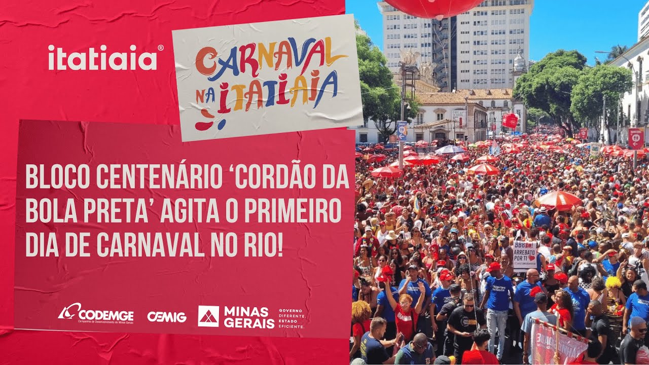 CORDÃO DA BOLA PRETA ARRASTA MILHARES DE FOLIÕES PELAS RUAS DO RIO