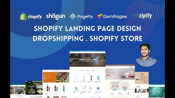 Shopify Landing page Design with Shogun, Pagefly, Gempage, Zipify