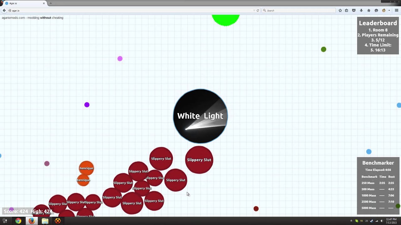 MODDED SERVER CHEATING! - Agar.io (2)