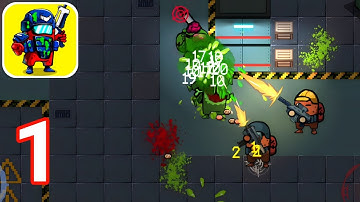 Zombie In Space Shooter - Gameplay World 1 Hunting Zombie iOS Android