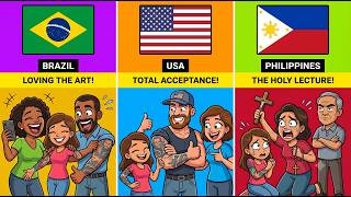 How Parents React to Tattoos in Different Countries! 😭🌍