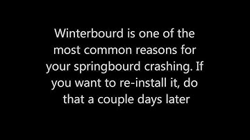 How to fix your springboard crash *Part 2*