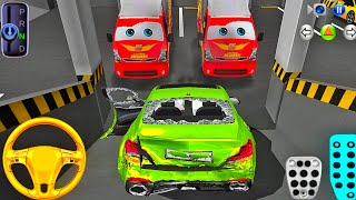 Crashed Mercedes car Stuck in Parking Garage - 3D Driving Class 2026 - Best Android iOS car Gameplay screenshot 4