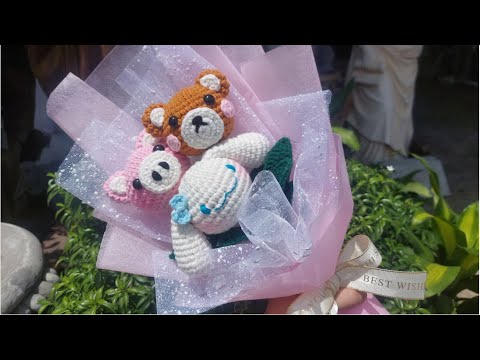 Video How to crochet a FLOWER BOUQUET | FUNNY FLOWER BOUQUET... - youtube
