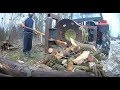 Fastest Automatic Firewood Processing Machine, Homemade Modern Wood Cutting Chainsaw Machines