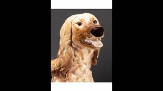 Large Goebel Hummel Germany Porcelain Afghan Hound Dog Figurine 17.5" L 12.5" H