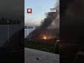 لحظة اعتراض الدفاعات الأوكرانية صاروخ كروز روسي في الجو قبل بلوغ هدفه في كييف 