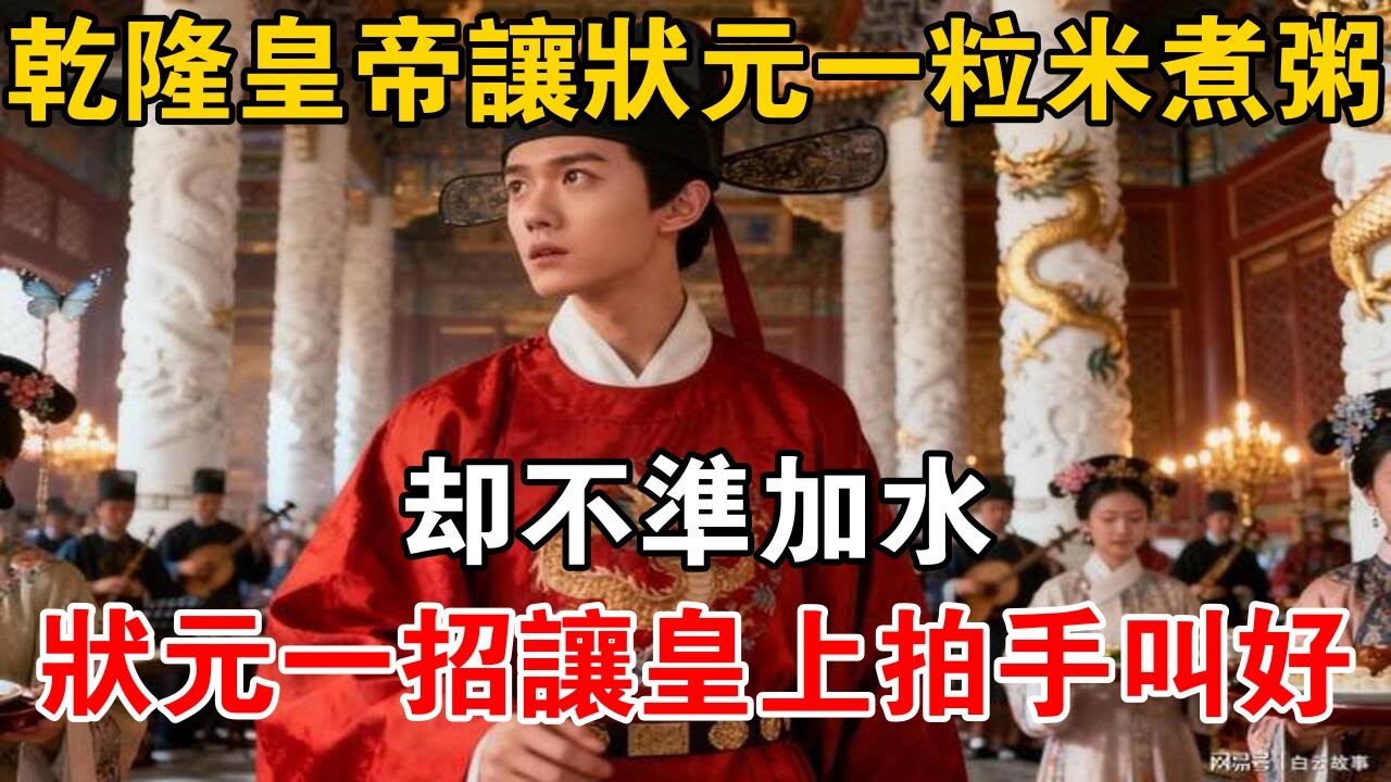 乾隆皇帝讓狀元一粒米煮粥，卻不准加水，狀元一招讓皇上拍手叫好【史海探秘】