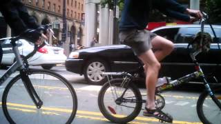 Littering Cyclist Throws a Cigarette Butt