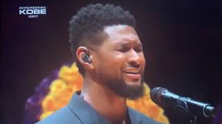 Usher Singing Amazing Grace In Remembrance Of Kobe Bryant