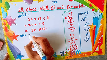 Math 5th class Chapter 1 Exercise 1.8 Q no (1)(2).mp4