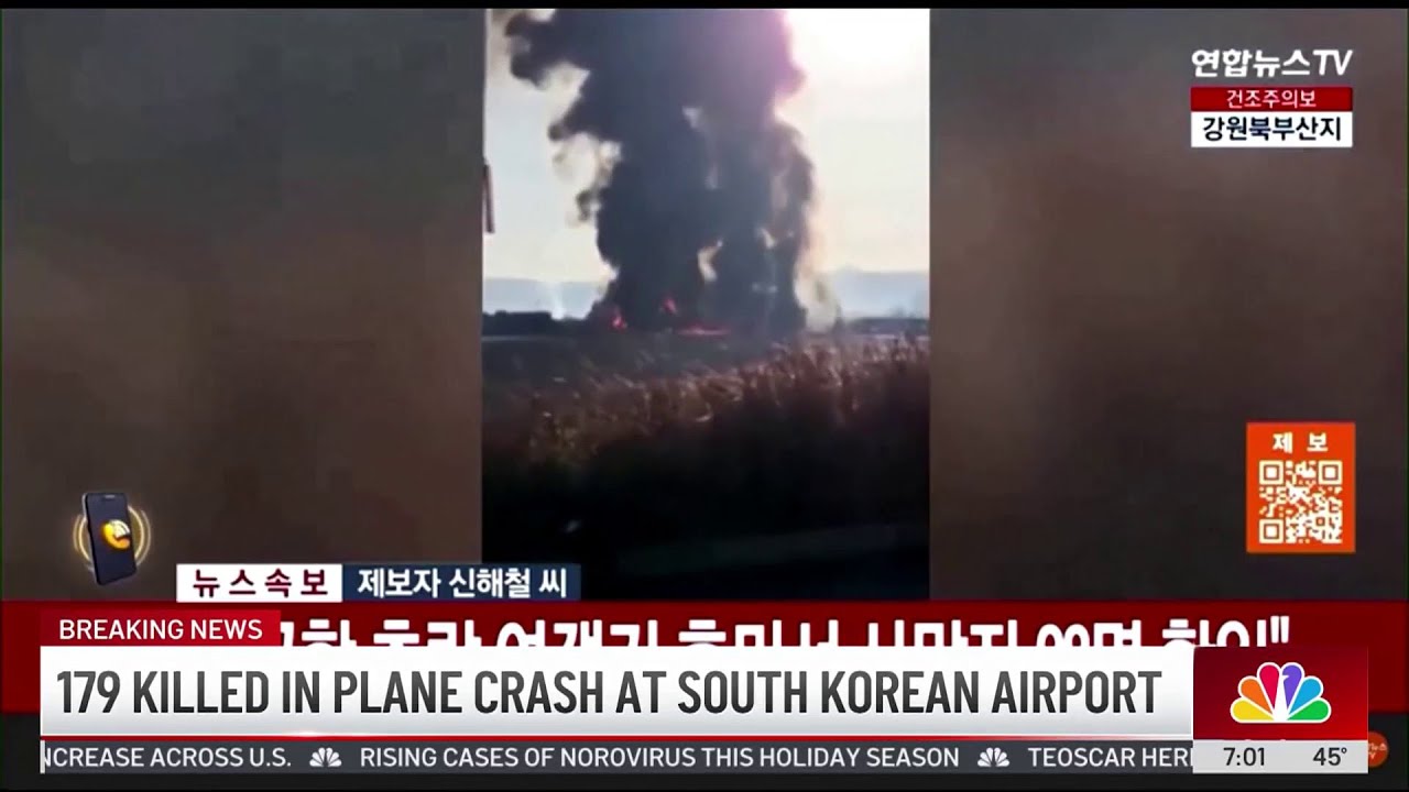 South Korea plane crash claims 179 lives - YouTube