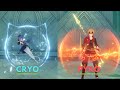 Cryo or pyro shields  genshin impact layla diona xinyan thoma 