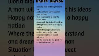 Happy Nation ~ Ace of Base ( lyrics)