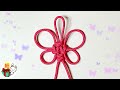 紐で結ぶ　可愛い蝶々の飾り結び　パラコード ／ 結び方ナビ 〜 How to tie 〜