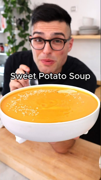 Creamy Sweet Potato Soup with apple